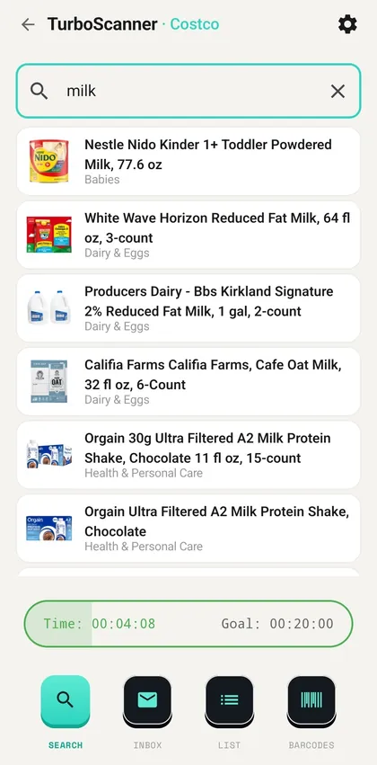 Catalog search results